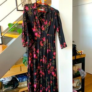 Maxi button up floral dress